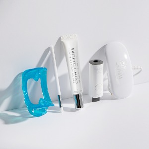 (예약구매) 화이트랩스 치아미백기 LED 셀프 자가 치아미백기계 &amp; 치아미백젤 세트 (1인용)