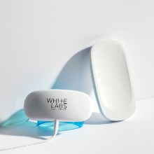 (예약구매) 화이트랩스 치아미백기 LED 셀프 자가 치아미백기계 &amp; 치아미백젤 세트 (2인용)